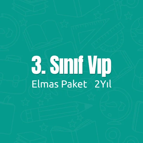 3. Sınıf 2 Yıllık VIP (Elmas) Paket